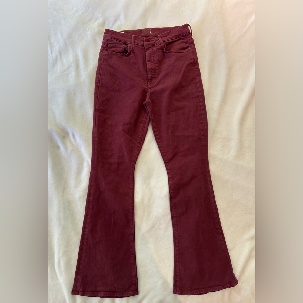 Mother Denim - size 29- burgundy - weekender high rise denim